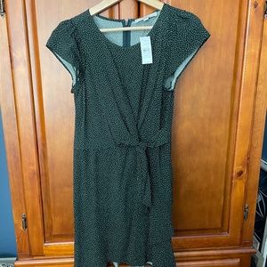 NWT LOFT Green Polka Dot Dress 4